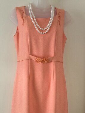NWT!! Red House Peach Sleeveless Dress Sz 38 Small Medium